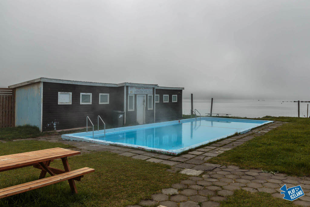 Swimming pool in Westfjords Iceland