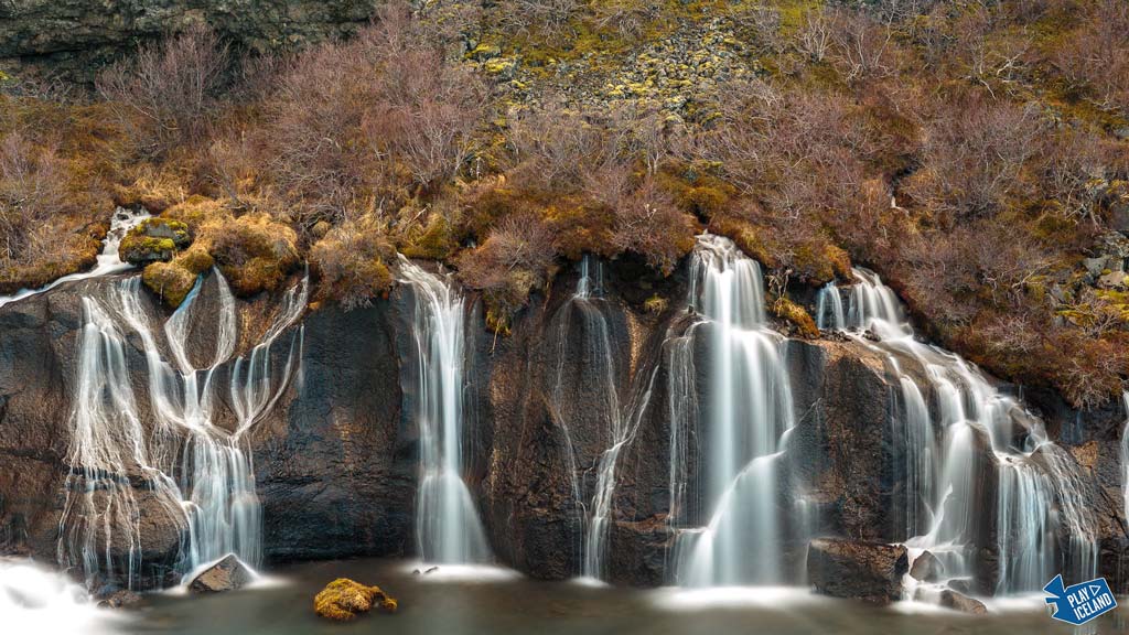 Hraunfossar waterfalls in West Iceland