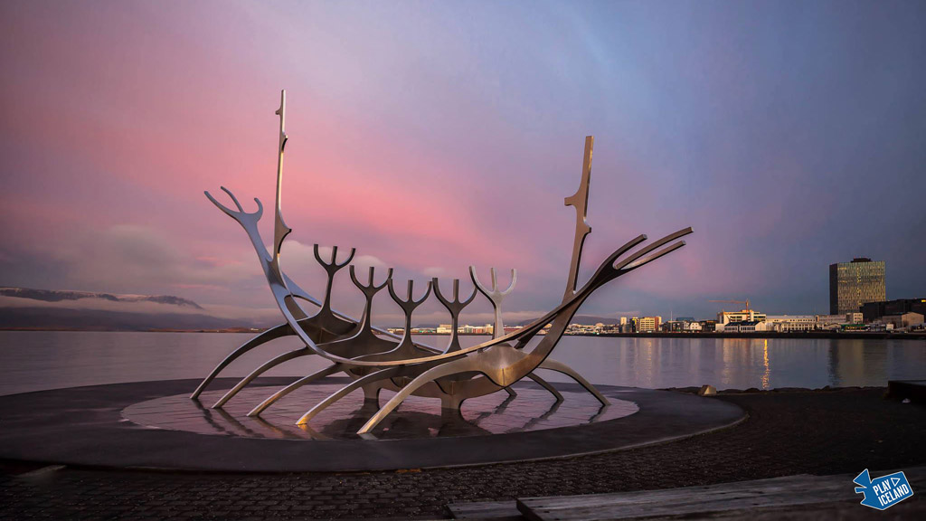 Solfarid sculpture in Reykjavik Iceland